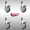 Service Caster 5 Inch 316SS Thermoplastic Rubber Swivel 1-1/8 Inch Stem Caster Set Lock Brake SCC-SS316TTLEX20S514-TPRB-118-4 - alternate 3